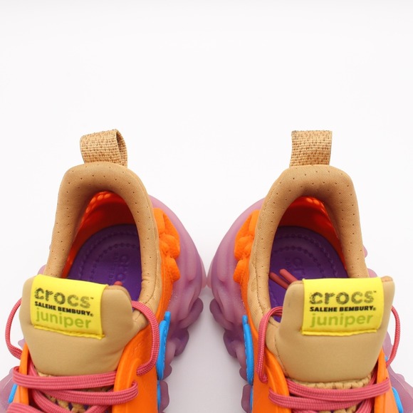 Crocs Salehe Bembury x Juniper Sneaker Womens Size 7 Orange Purple Lace Up - Picture 9 of 13
